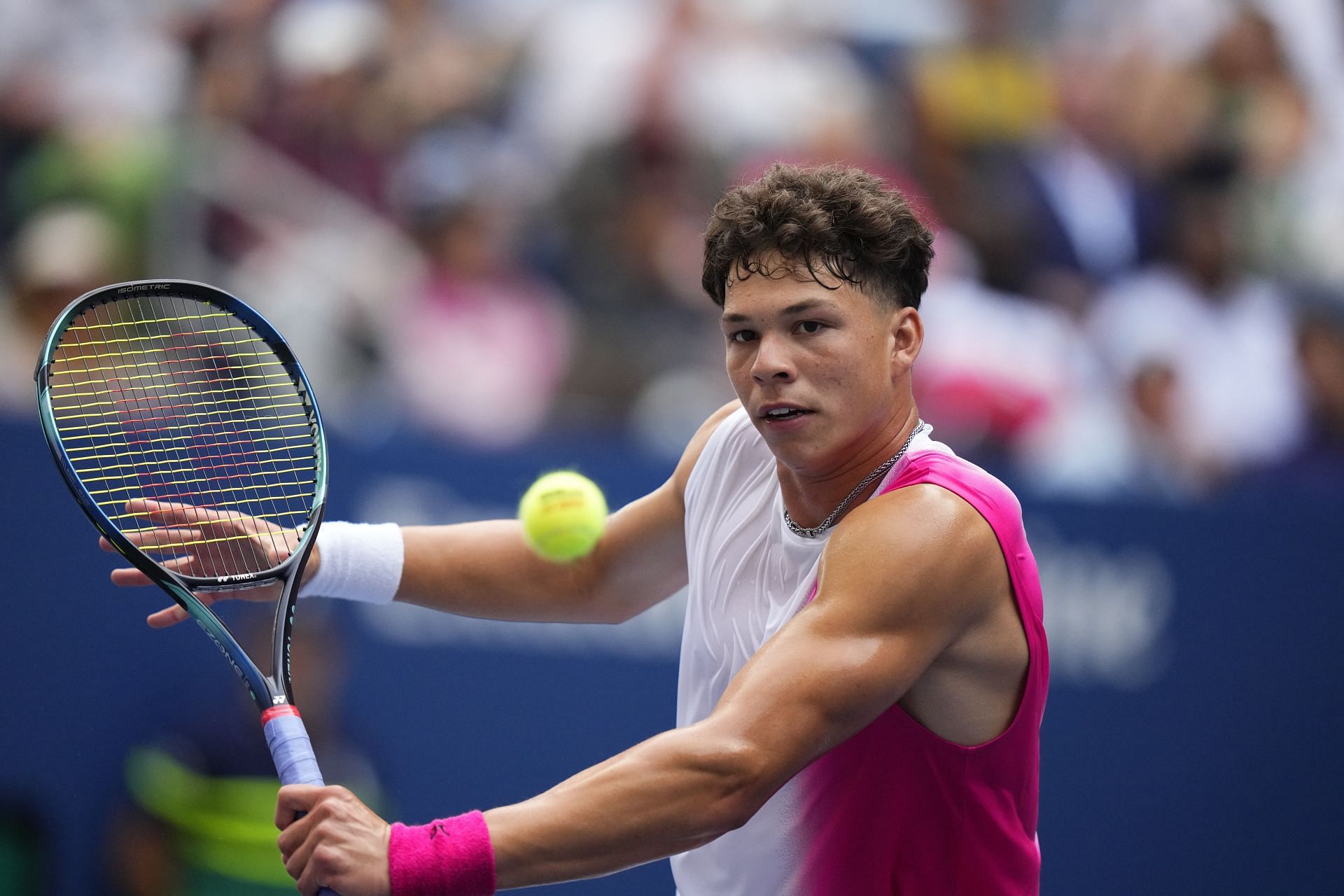 Ben Shelton in action at US Open