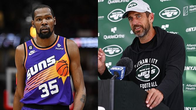 NFL analyst wants Aaron Rodgers to follow in Kevin Durant's footsteps as Jets QB begins rehab for Achilles tear
