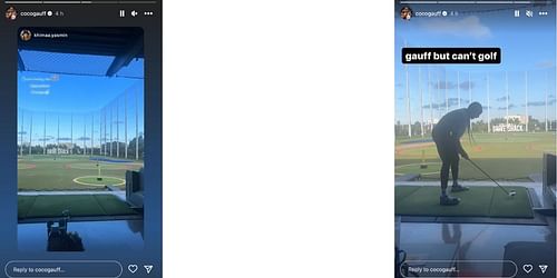 Coco Gauff's Instagram stories