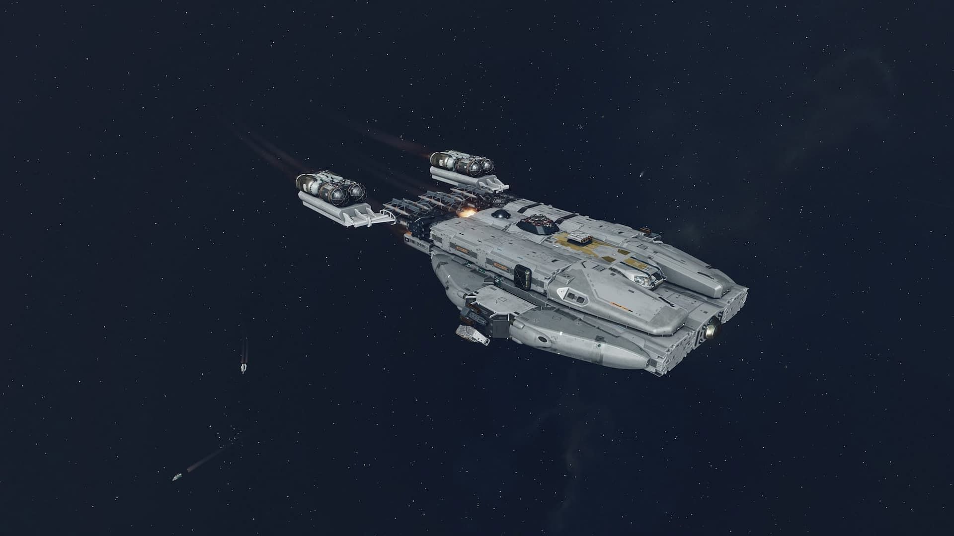 The ship-building feature in Starfield allows you to replicate the Enterprise from Star Trek (Image via Bethesda)