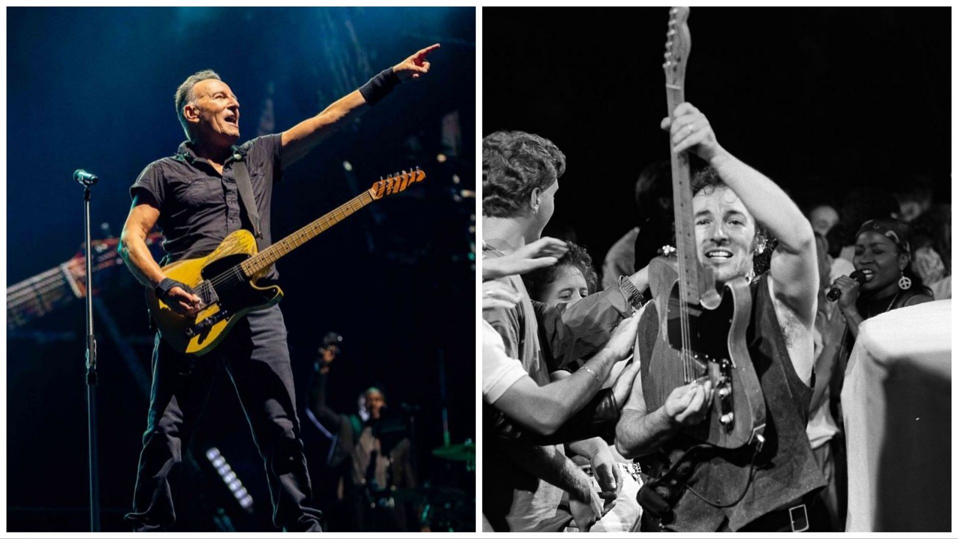 Two Portraits of Bruce Springsteen (Image via official Instagram @springsteen)