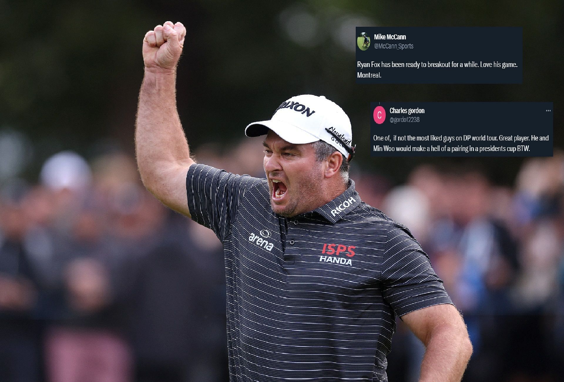 Ryan Fox with a win at the 2023 BMW PGA Championship (via Getty Images)
