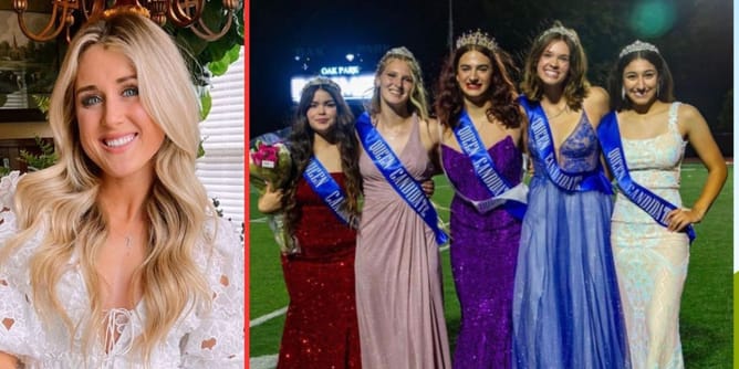 "Who's to blame here?" - Riley Gaines mocks Kansas City High School for crowning a transgender as homecoming queen