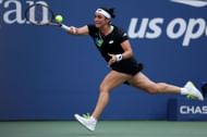 Ons Jabeur in action at the US Open