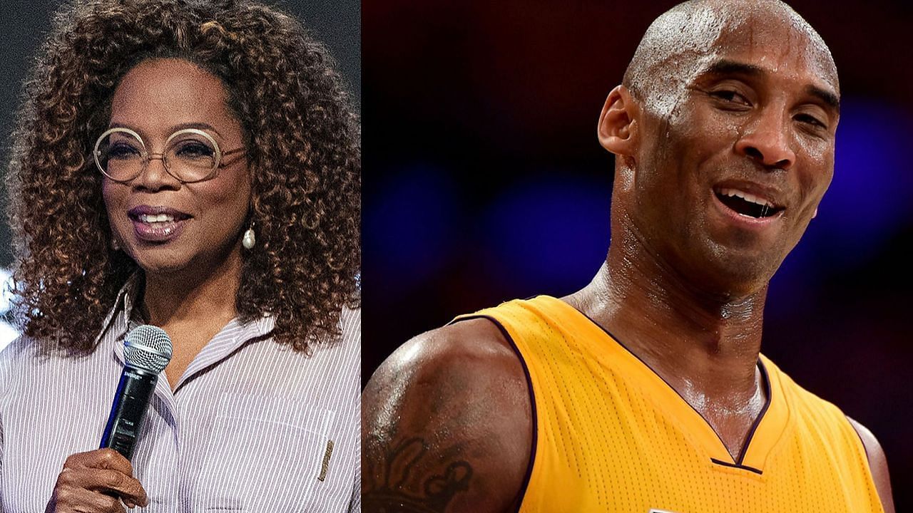 Stephen A. Smith reflects on what Kobe Bryant (R) said about Oprah Winfrey (L)