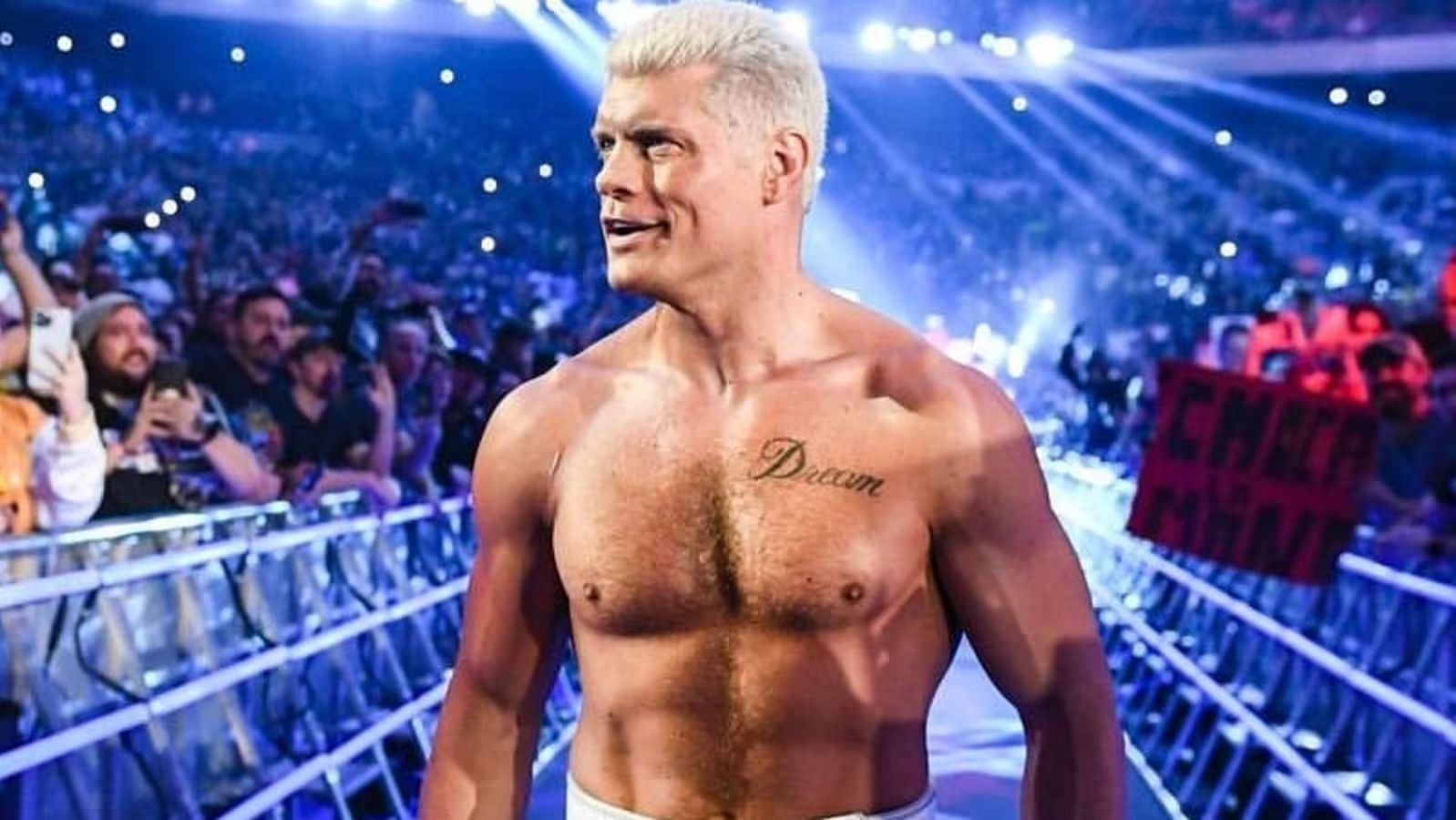 Cody Rhodes reacted to the AEW reference