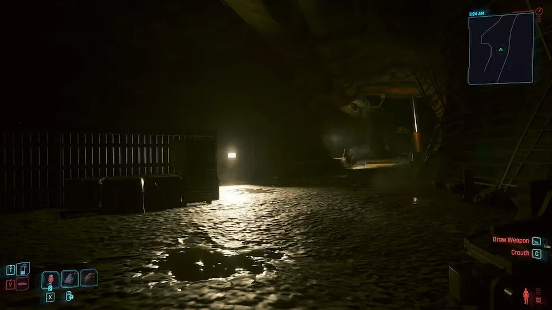 Follow the path in the cave to find the container (Image via CD Projekt Red)