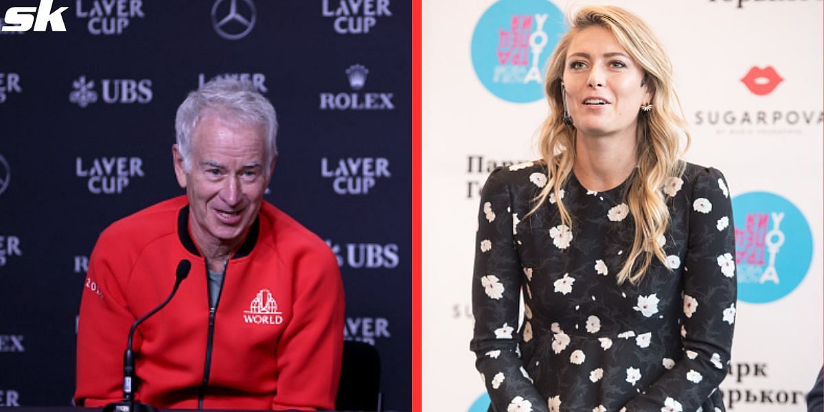 John McEnroe (L) and Maria Sharapova (R)