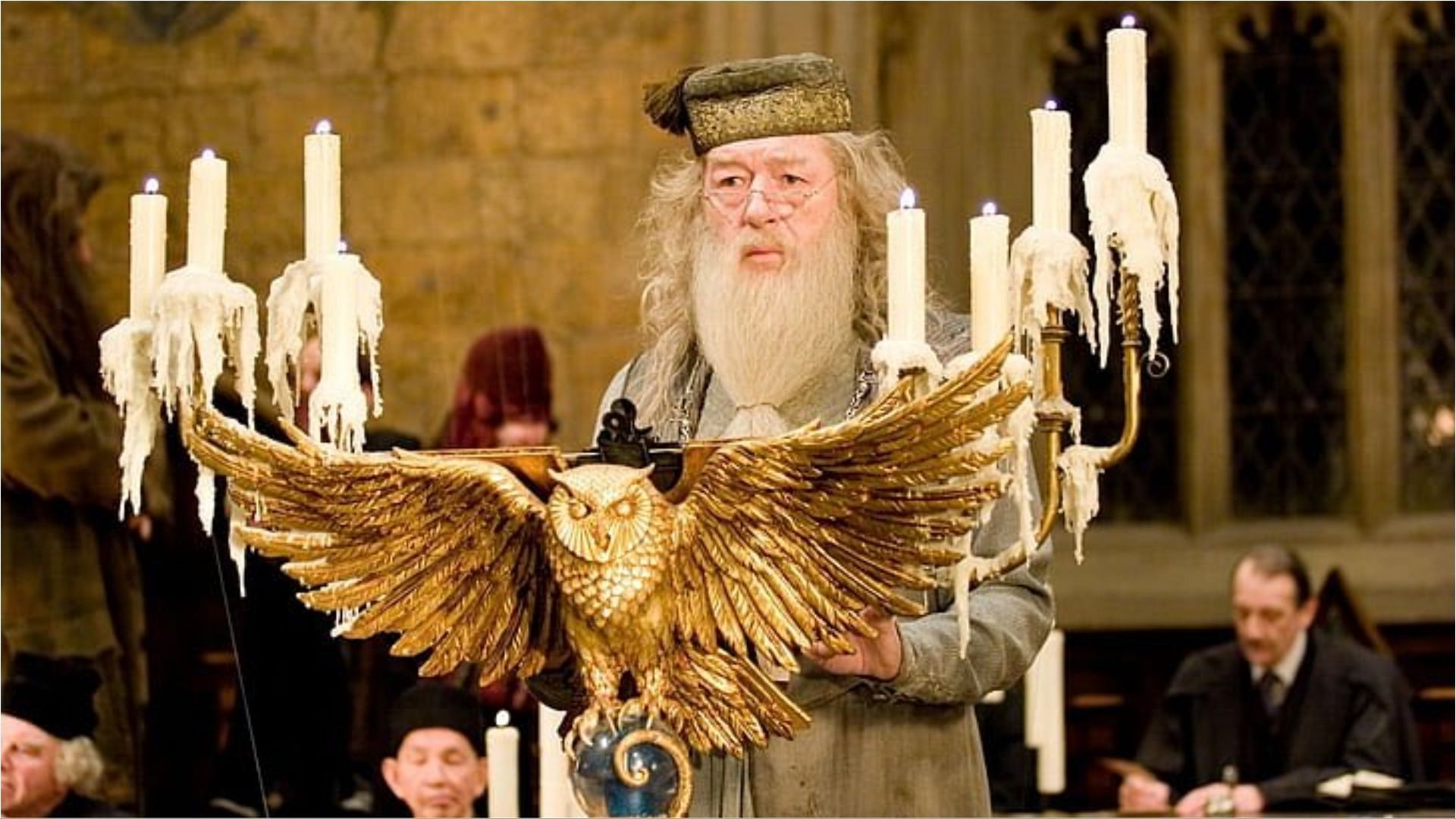 Michael Gambon recently died at the age of 82 (Image via HPotterUniverse/X)