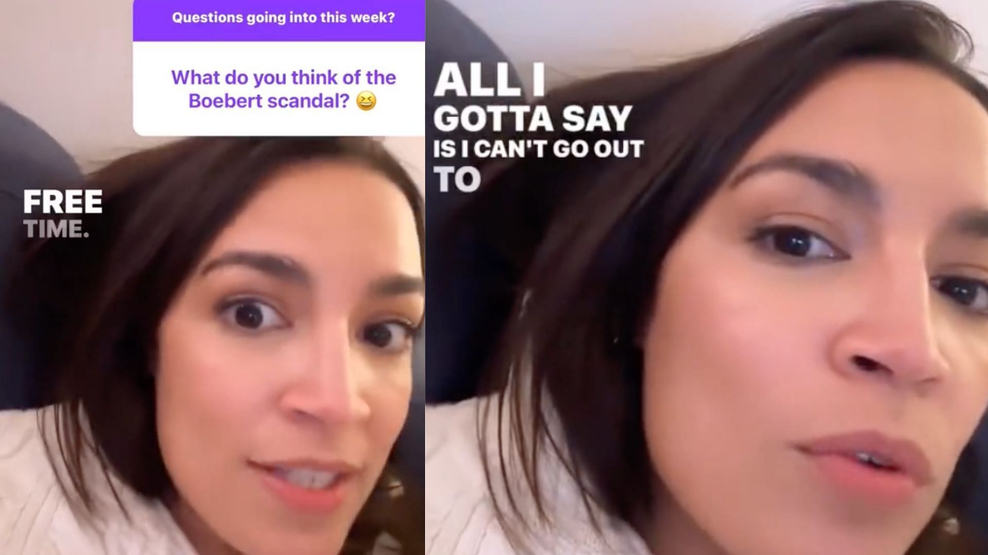 Internet agrees with AOC as she reacts to Lauren Boebert&rsquo;s lewd act (Image via snip from Instagram/@EdKrassen)