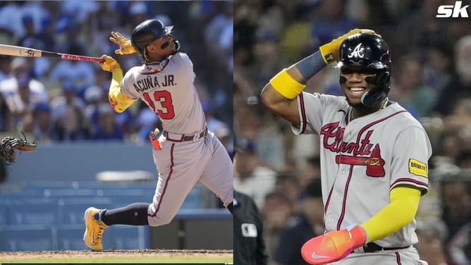 WATCH: Ronald Acuna Jr. gets startled as Braves superstar fears another field invasion after Dodgers game