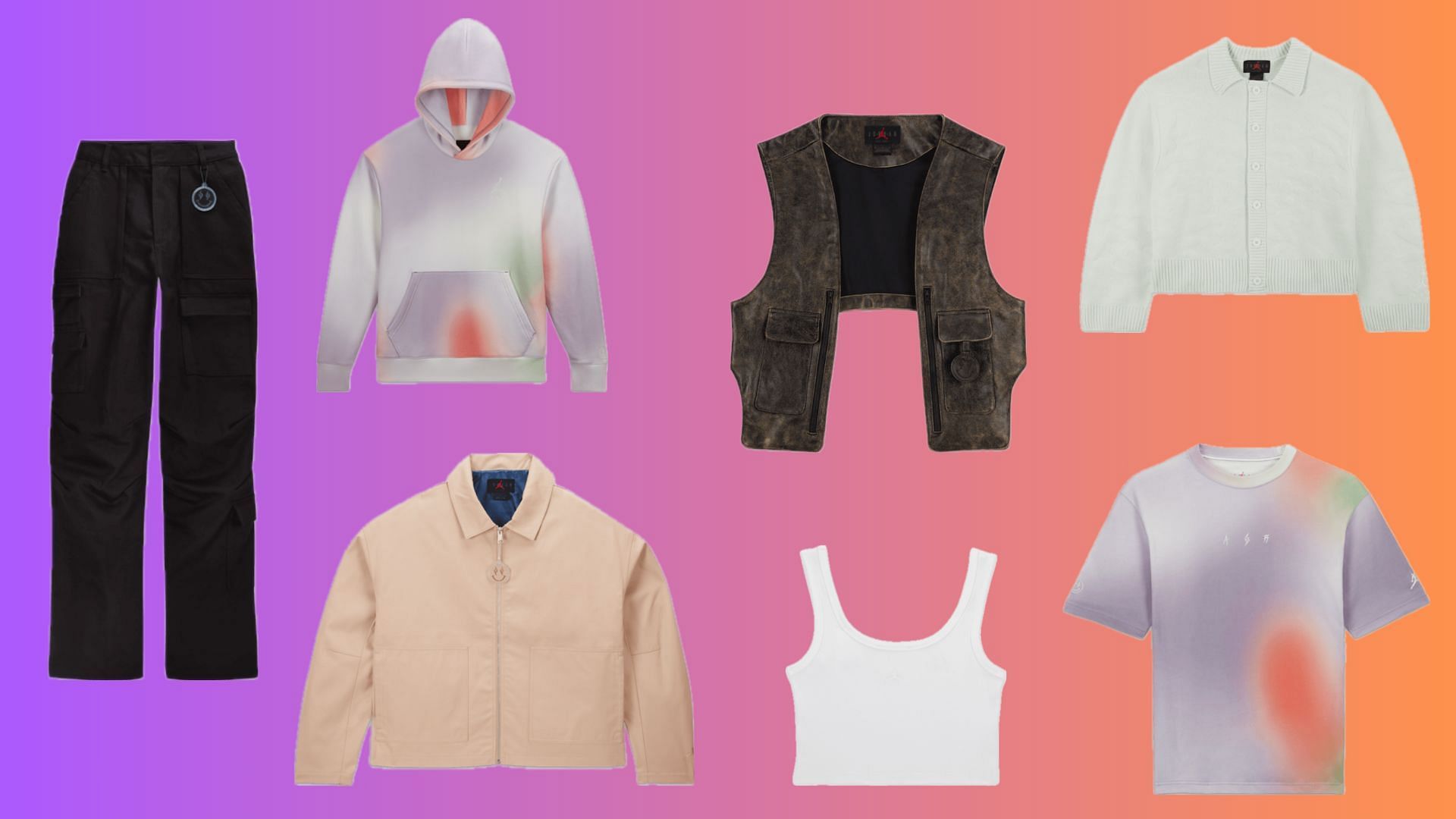 Clothing items offered by the collab (Image via Nike)