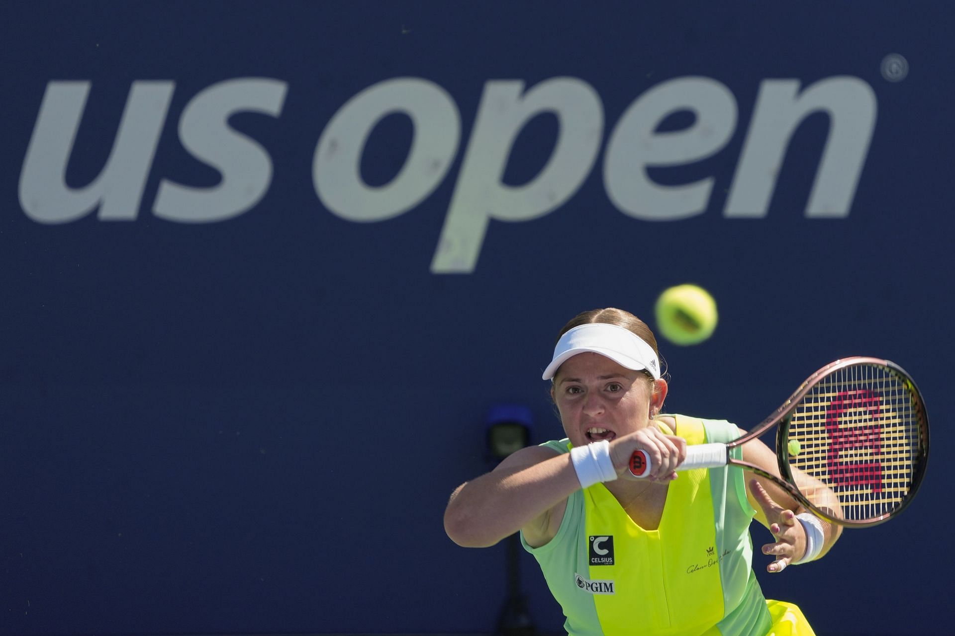 Jelena Ostapenko in action at US Open 2023