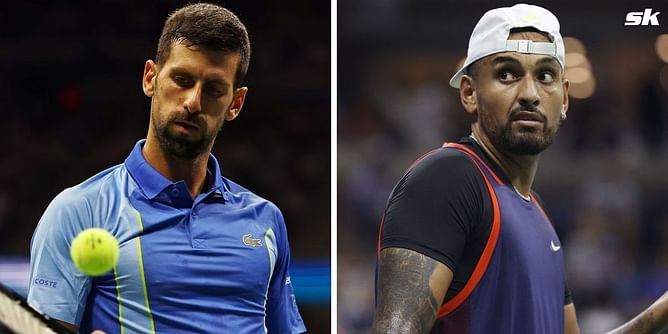 "Typical idiotic question" - Nick Kyrgios comes to Novak Djokovic's defense after reporter asks about 'intense' interaction with his team
