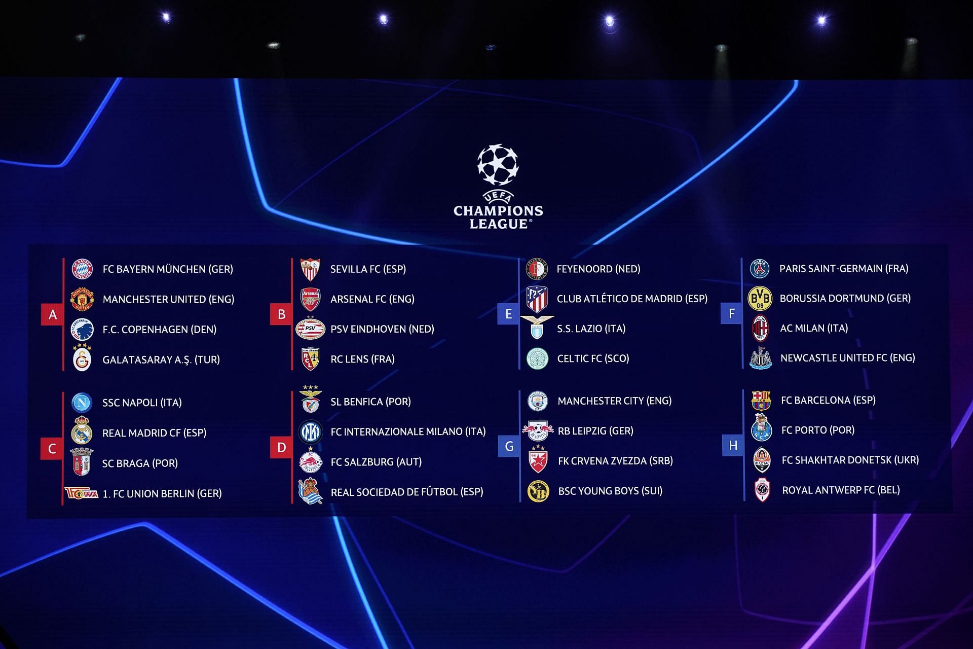 Monaco Soccer Champions League Draw