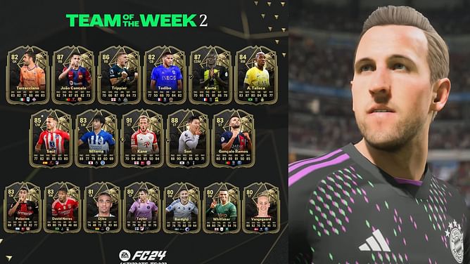 EA Sports releases Team of the Week 2 (TOTW 2) players in EA FC 24: Harry Kane and Son lead the pack