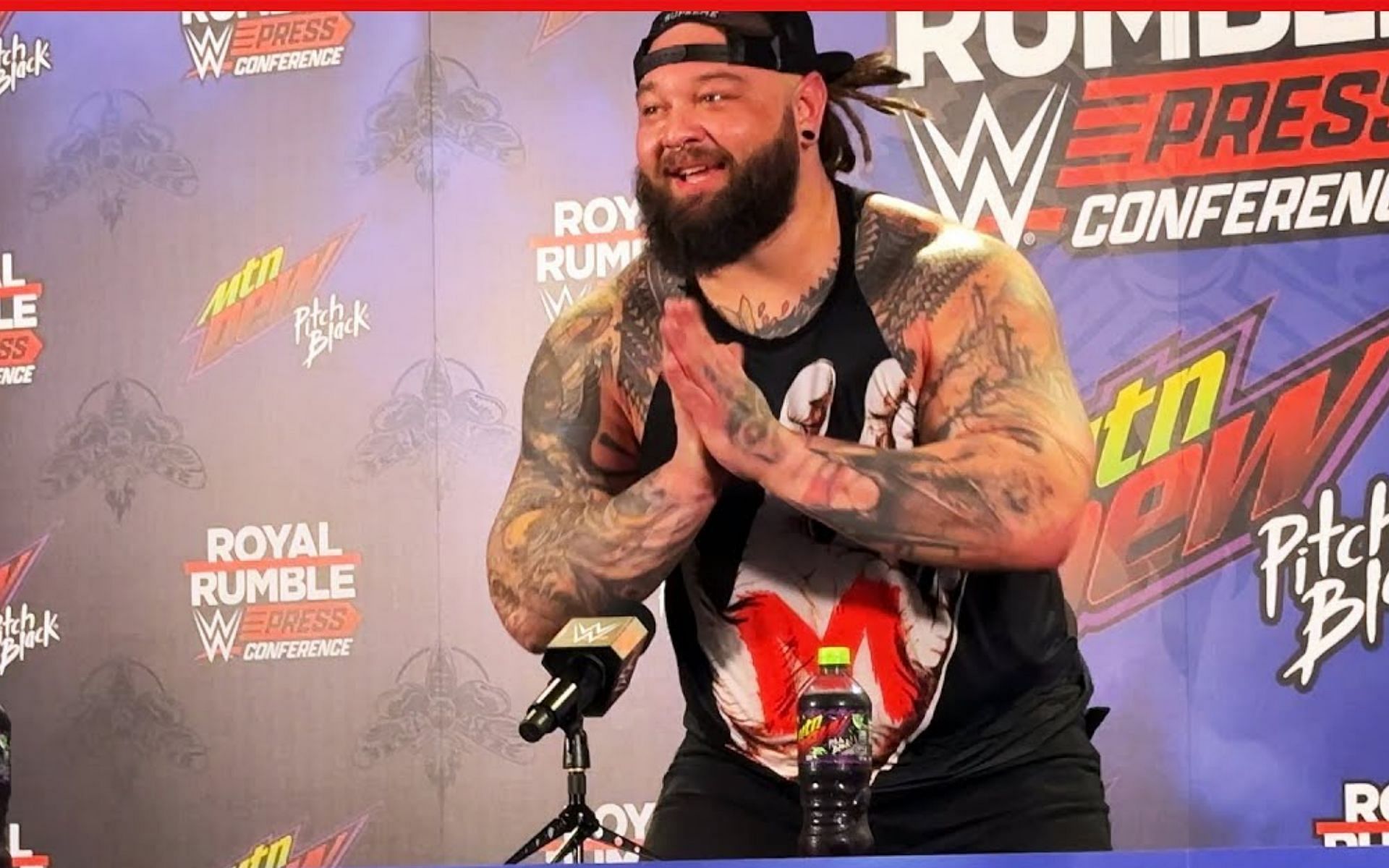 Wyatt at the 2023 Royal Rumble Press Conference