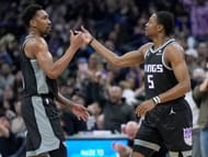 From the bench, Malik Monk (L) helped the Sacramento Kings surprise last season.