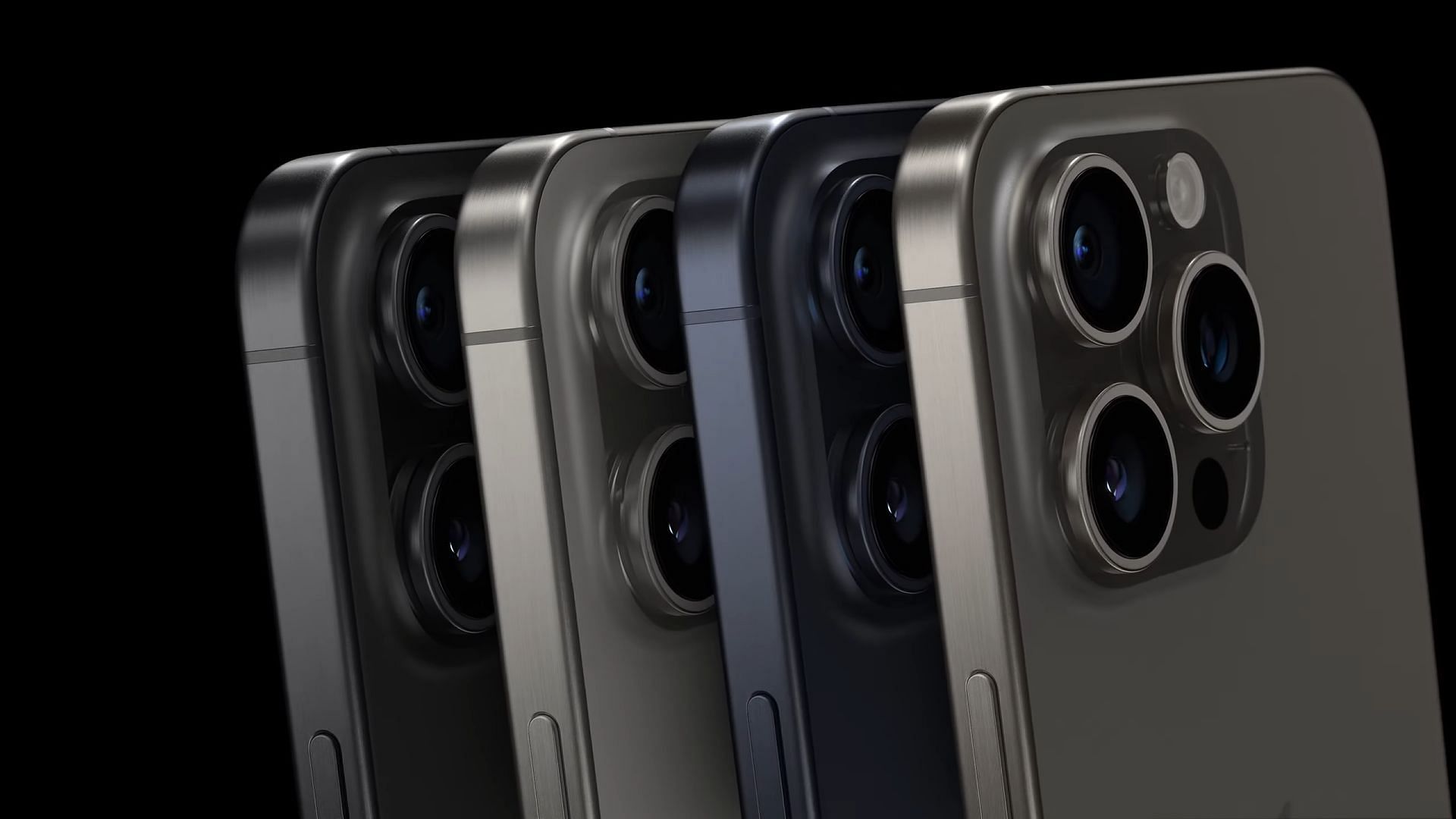 The 15 Pro models will come in four different colors (Image via Apple)