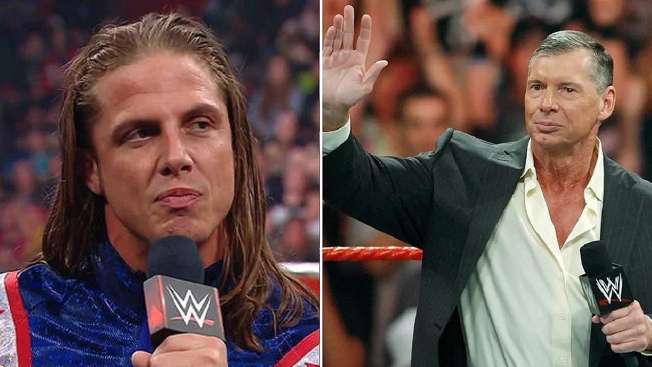 Matt Riddle (left); Vince McMahon (right)