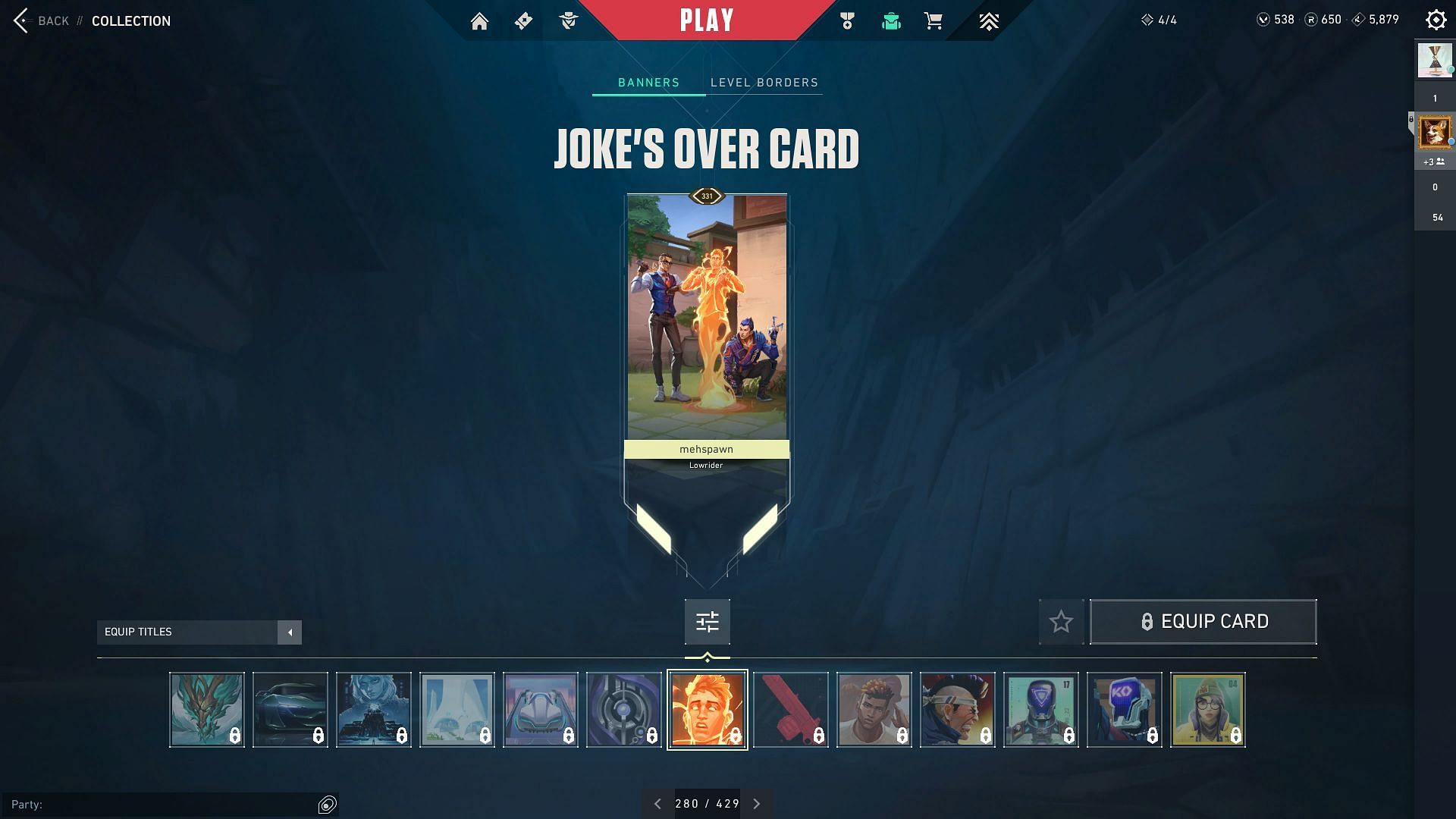 The Joke&#039;s Over Player Card (Image via Riot Games)