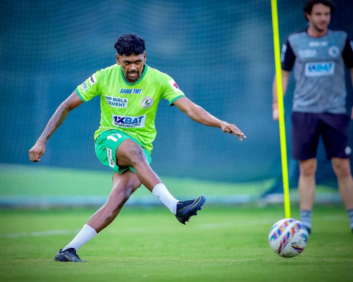 Mohun Bagan SG players training ahead of their clash against Bengaluru FC.