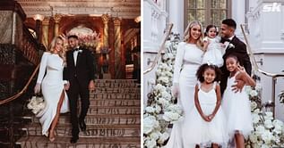 Riyad Mahrez gets married to Taylor Ward for second time as Raheem Sterling, Sara Arfaoui, Allan Saint-Maximin and others send greetings