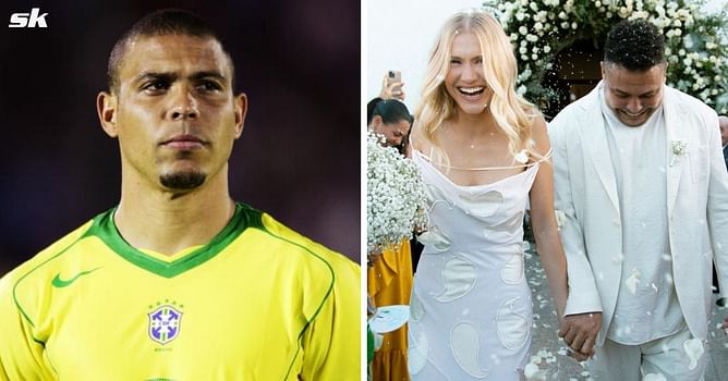 Brazil legend Ronaldo Nazario gets married for the third time as he ties knot with model Celina Locks in Ibiza church