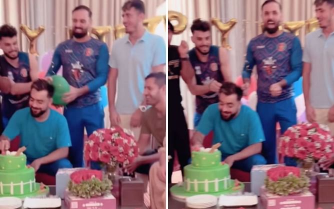 अपने जन्मदिन पर गुब्बारे फटने की आवाज से डरे राशिद खान, देखें मजेदार वीडियो