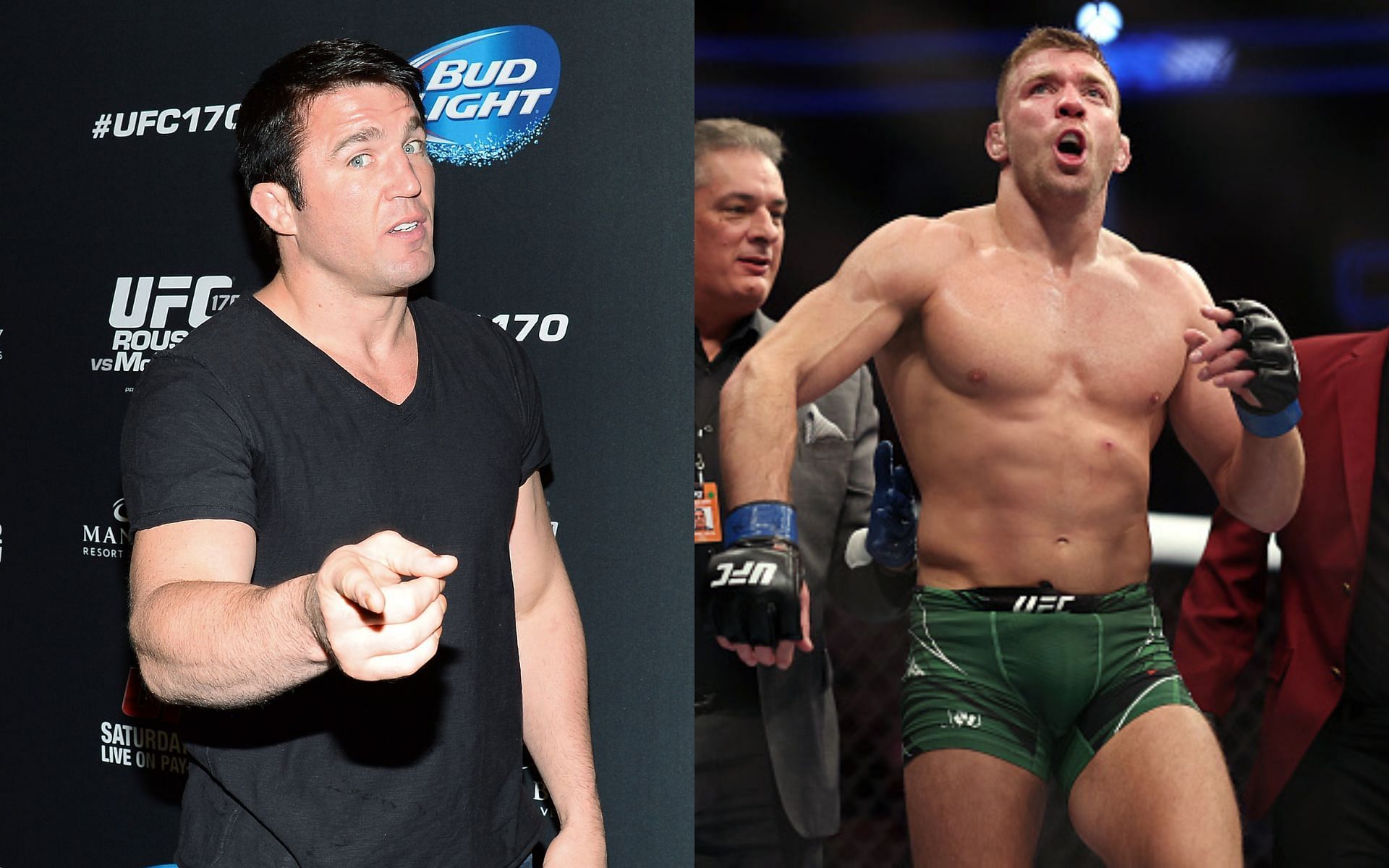 Chael Sonnen (left); Dricus du Plessis (right)