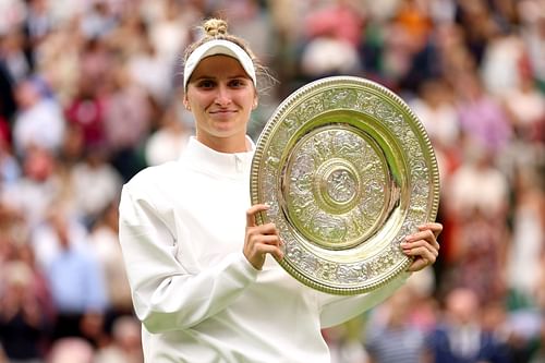 Marketa Vondrousova at the 2023 Wimbledon Championships.