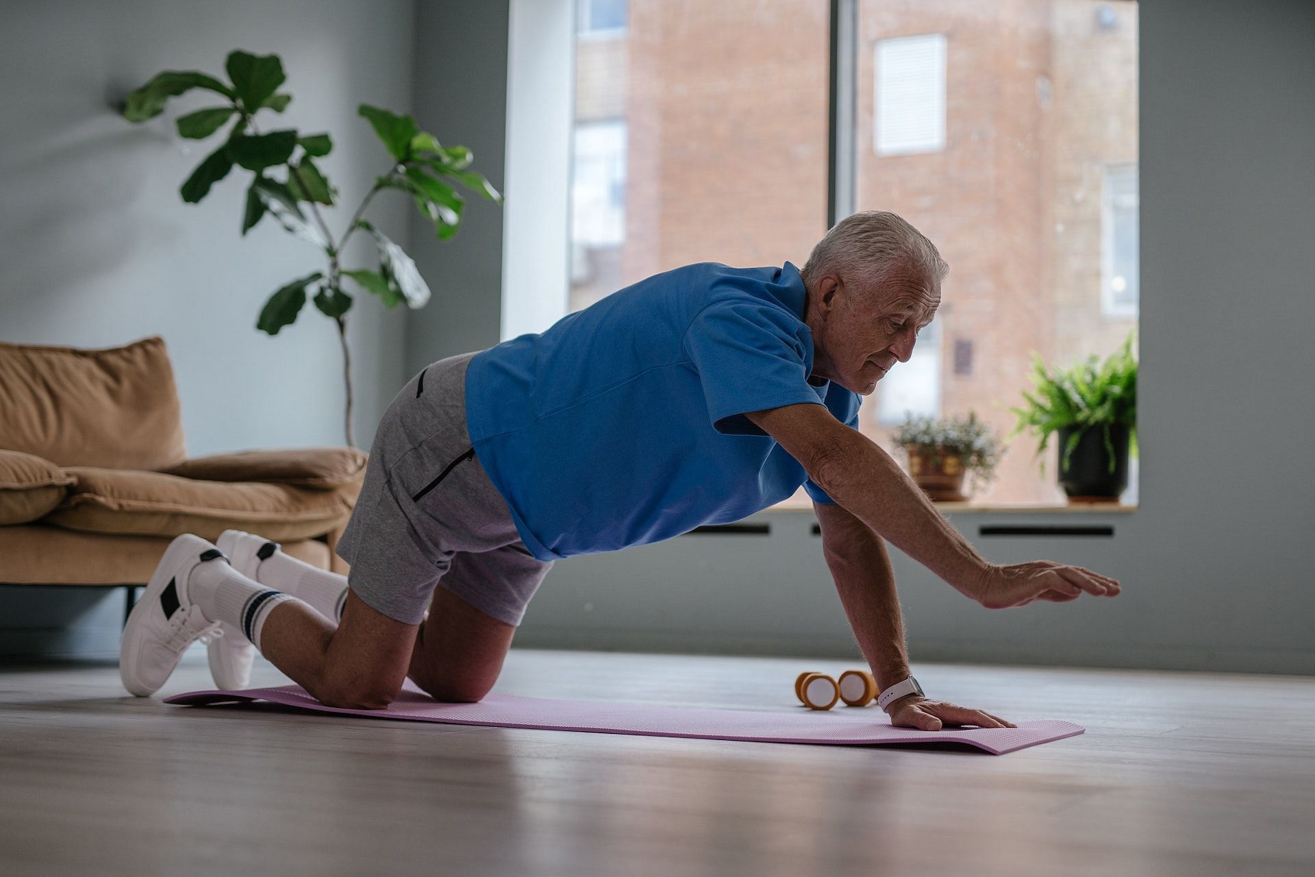 Exercise for seniors is crucial. (Photo via Pexels/SHVETS production)