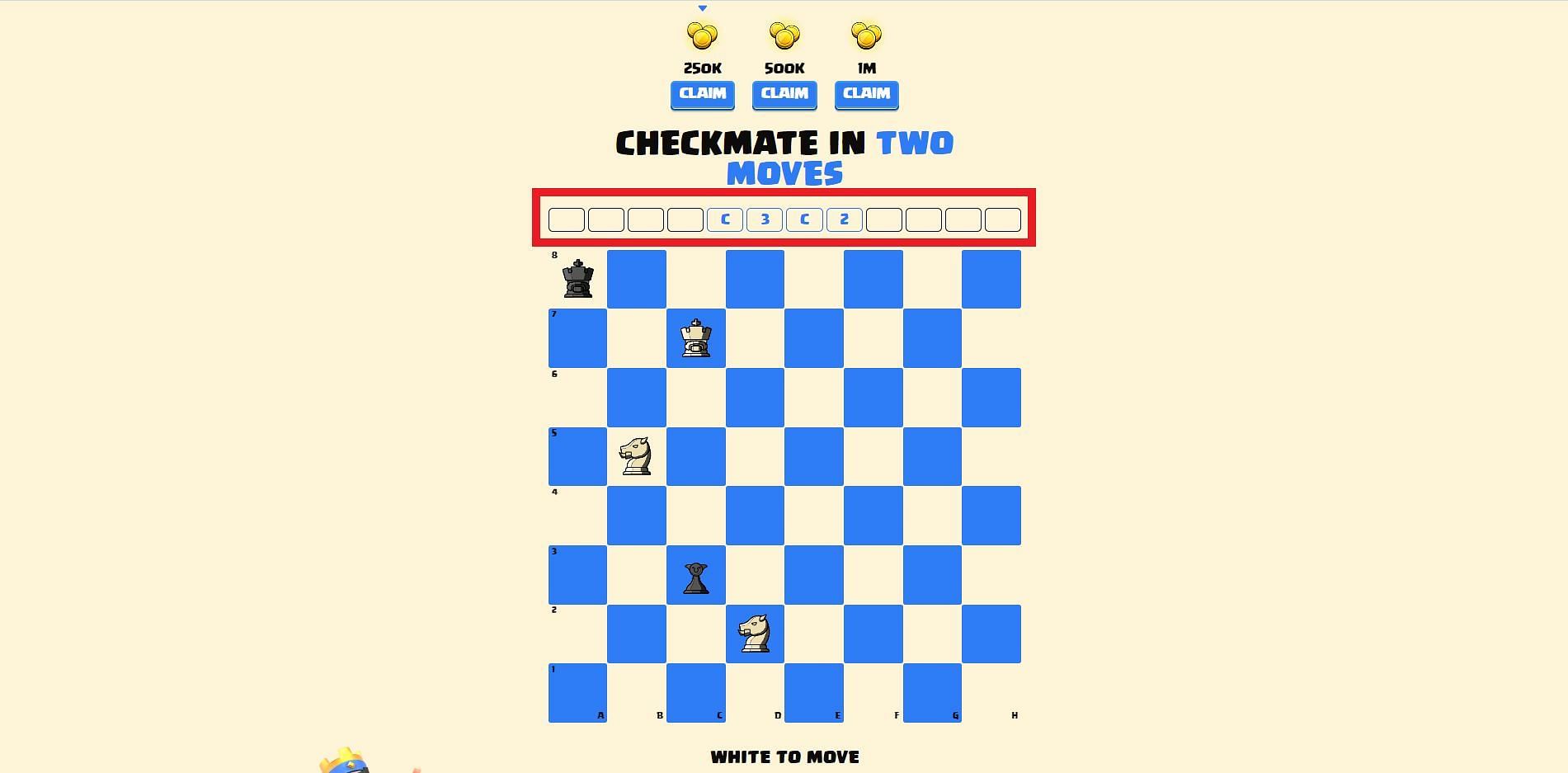 2 Moves Checkmate Puzzle 