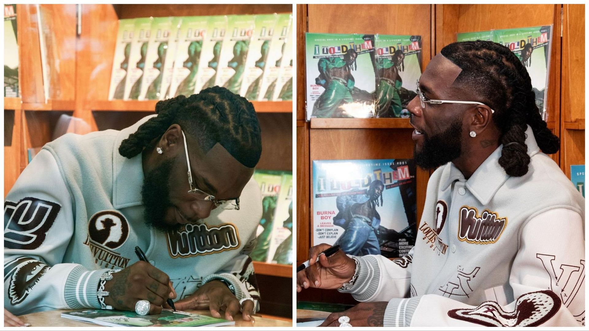 Two Portraits of Burna Boy (Image via official Instagram @burnaboygram)