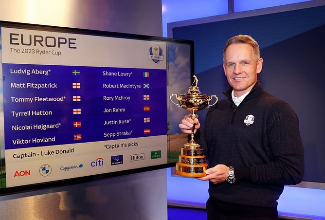 “Felt like a lifetime achievement award” – Luke Donald felt 'very surreal' on being named in European Ryder Cup team