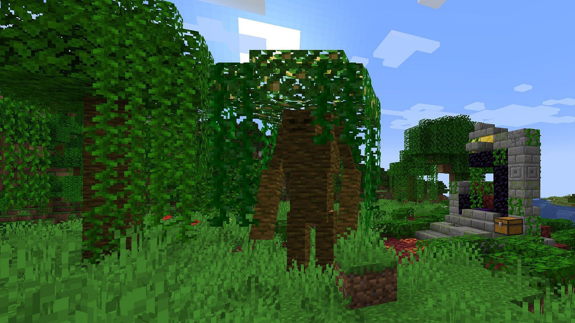 Walking mobs that love trees and look like them (Image via curseforge.com)