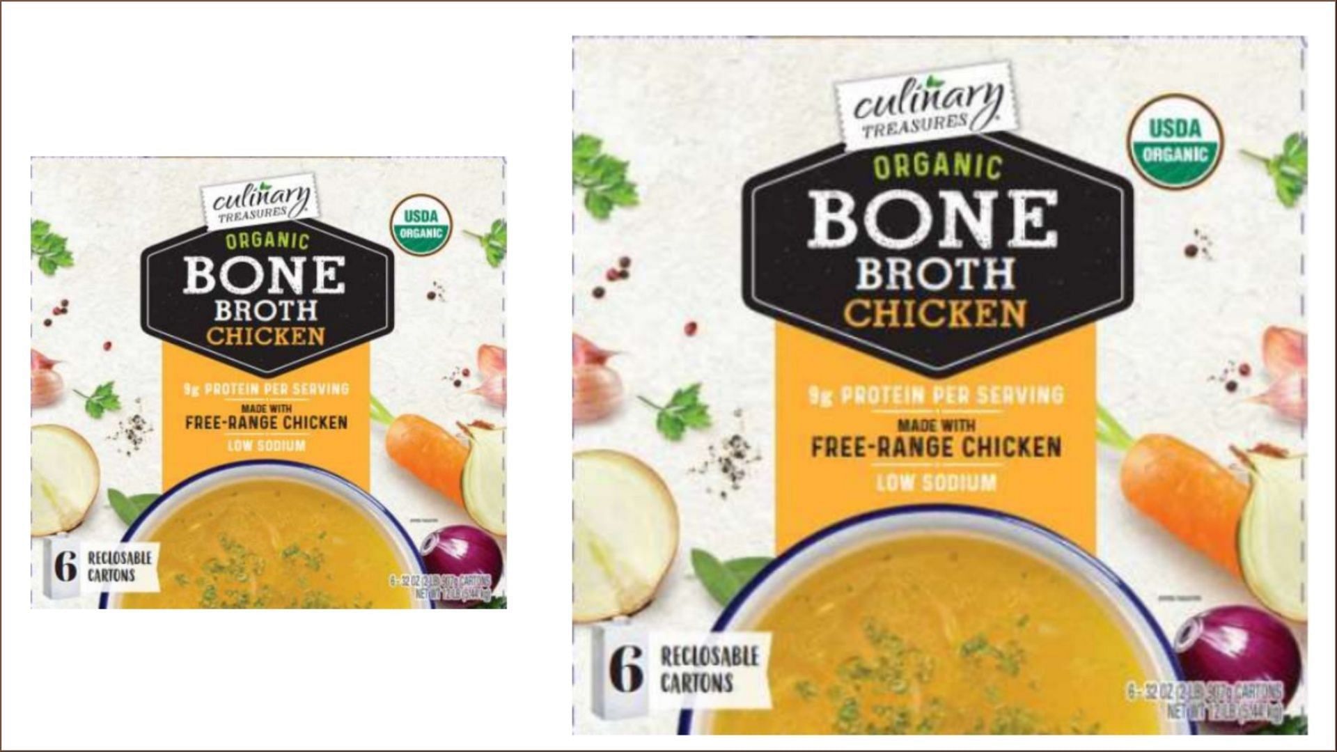 The recalled packets of Culinary Treasure Bone Broth are feared to be contaminated with non-pathogenic microorganisms (Image via Costco)