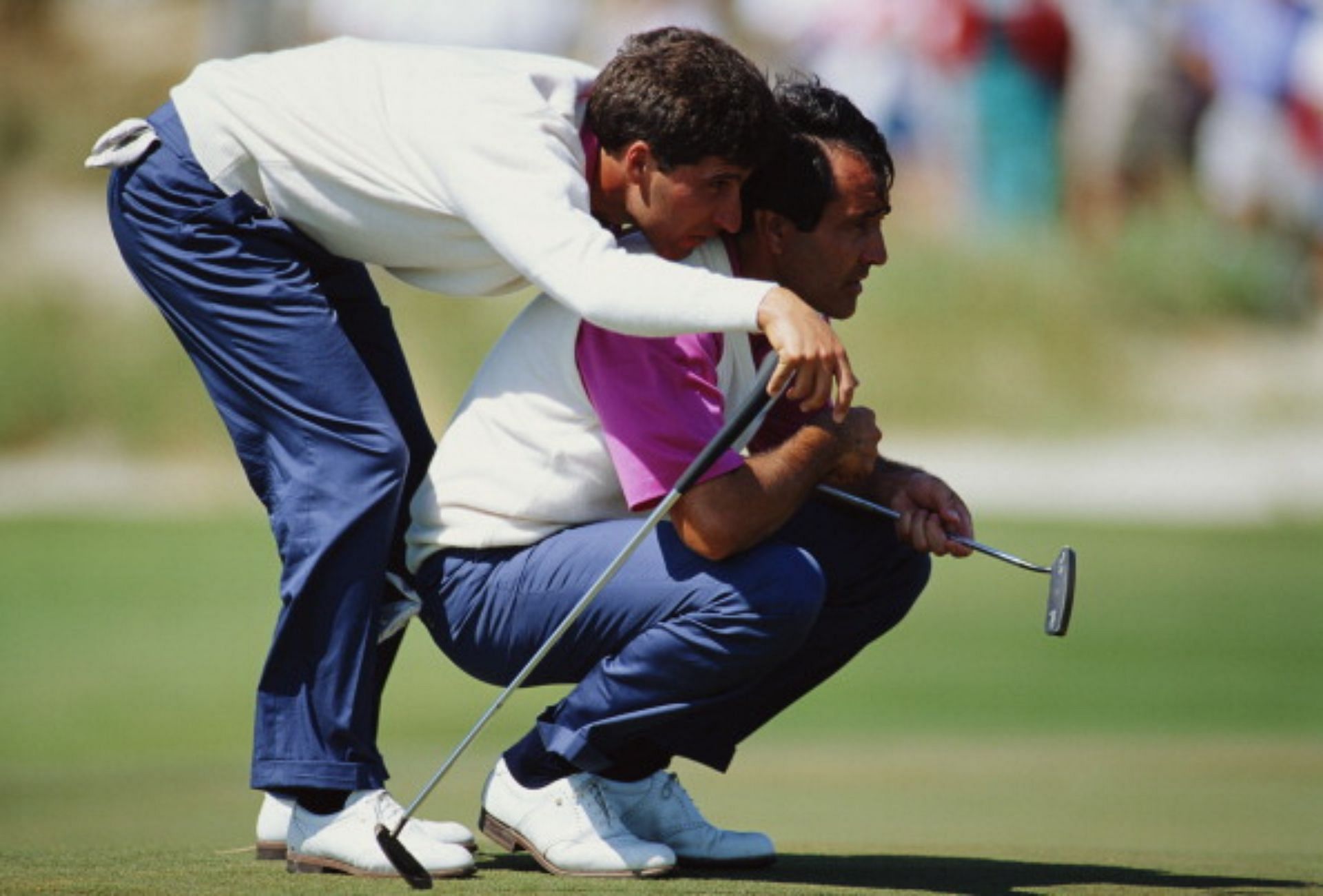 Jose Maria Olazabal and Seve Ballesteros, 1991 Ryder Cup (Image via Getty).