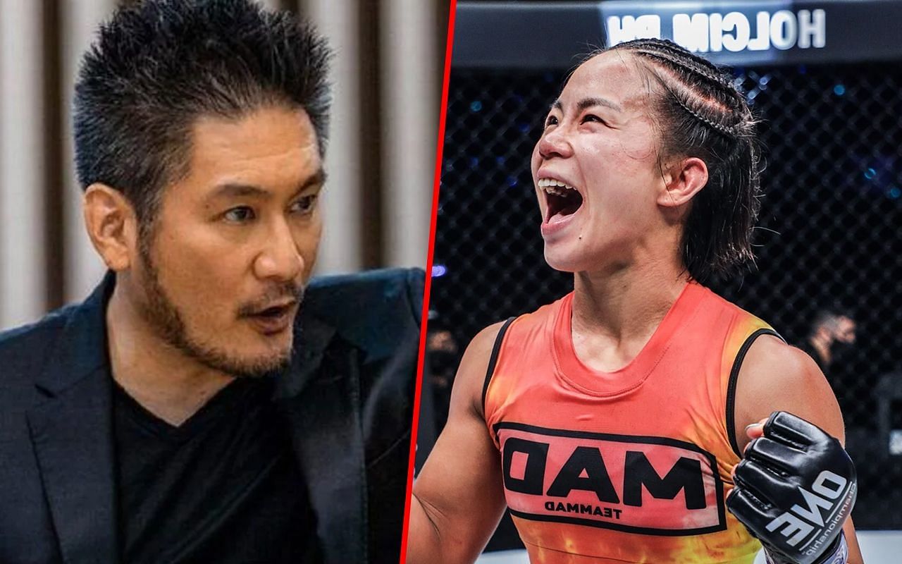 Chatri Sityodtong (L) / Ham Seo Hee (R) -- Photo by ONE Championship