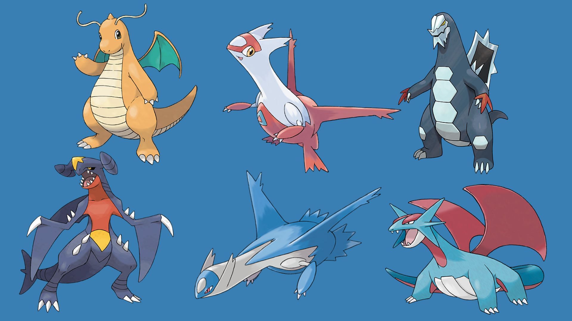 Some honarable Legendaries and Pseudo Legendaries (Image via The Pokemon Company)