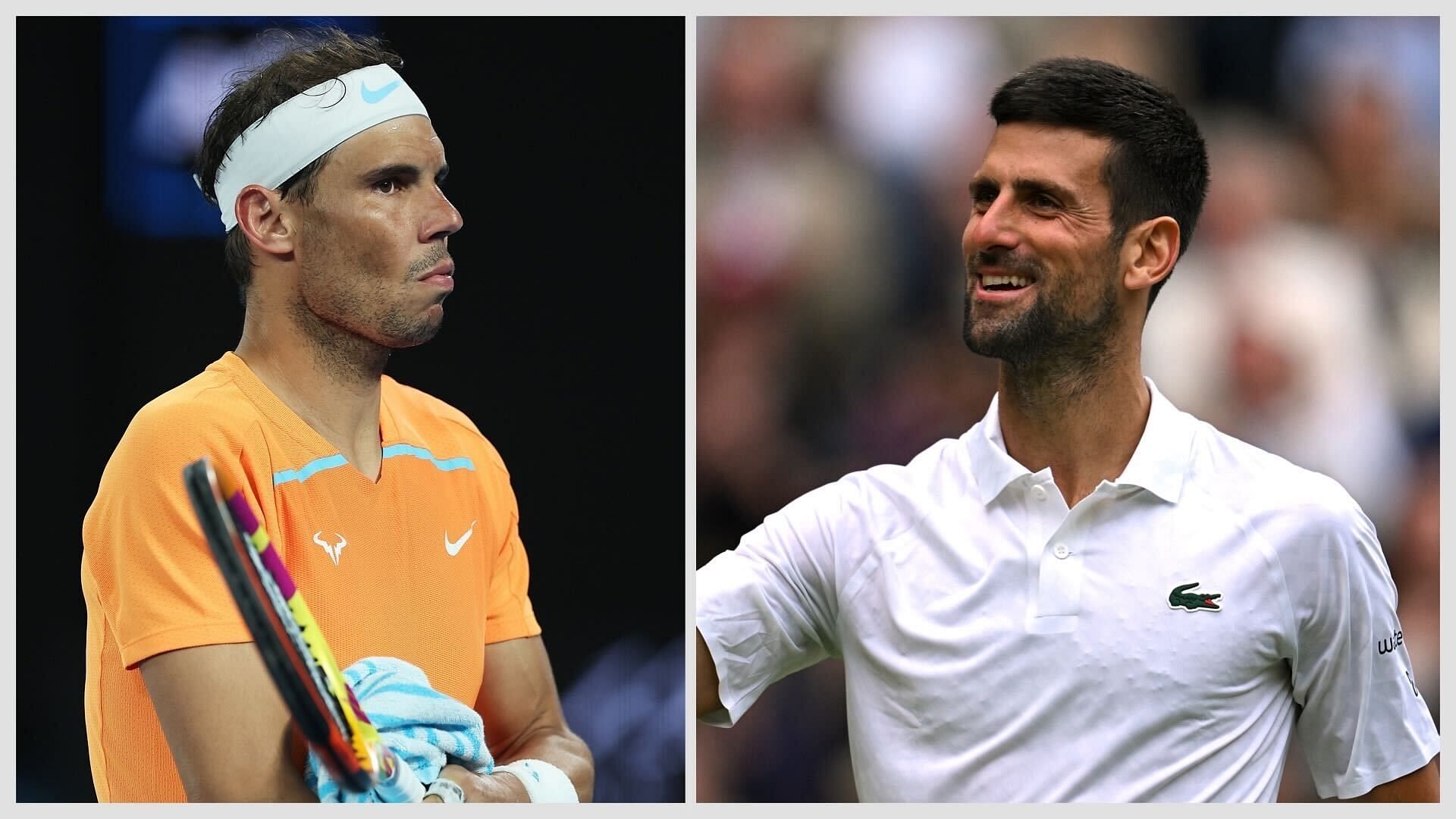 Rafael Nadal and Novak Djokovic have won a combined 46 Grand Slam titles.