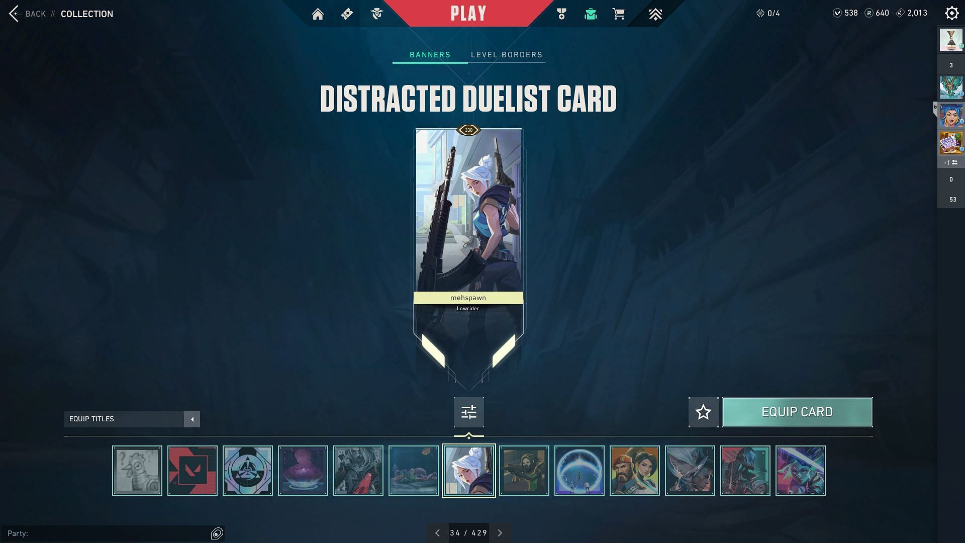 The Distracted Duelist Player Card (Image via Riot Games)