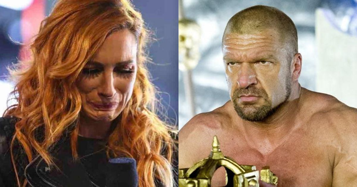Becky Lynch and WWE CCO Triple H.