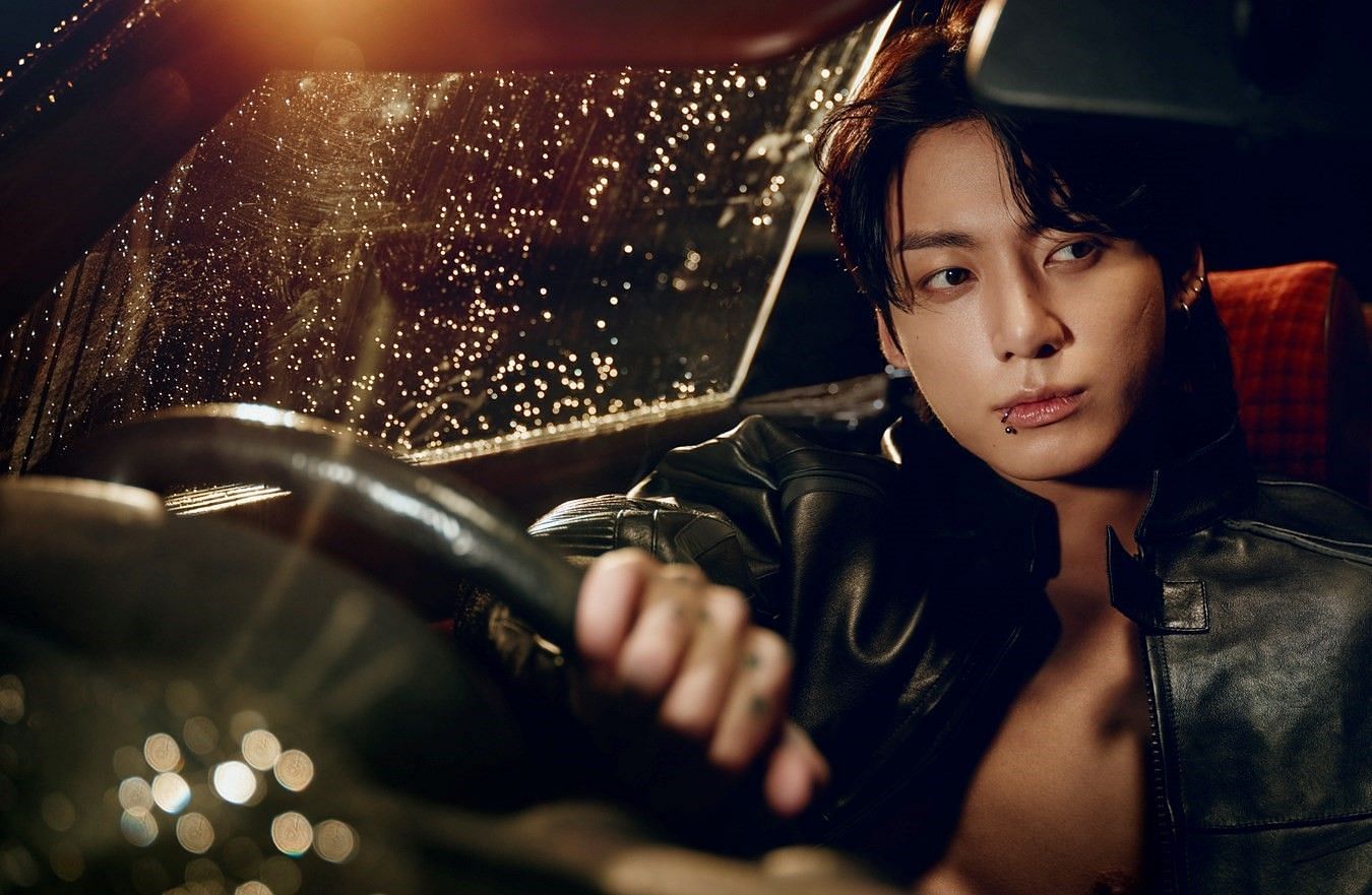 South Korean singer Jung Kook Song Seven Leather Jacket