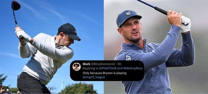 “Only because Bryson DeChambeau is playing LIV Golf” – Fans react to Rory McIlroy breaking the driving distance record averaging 326.3 yards