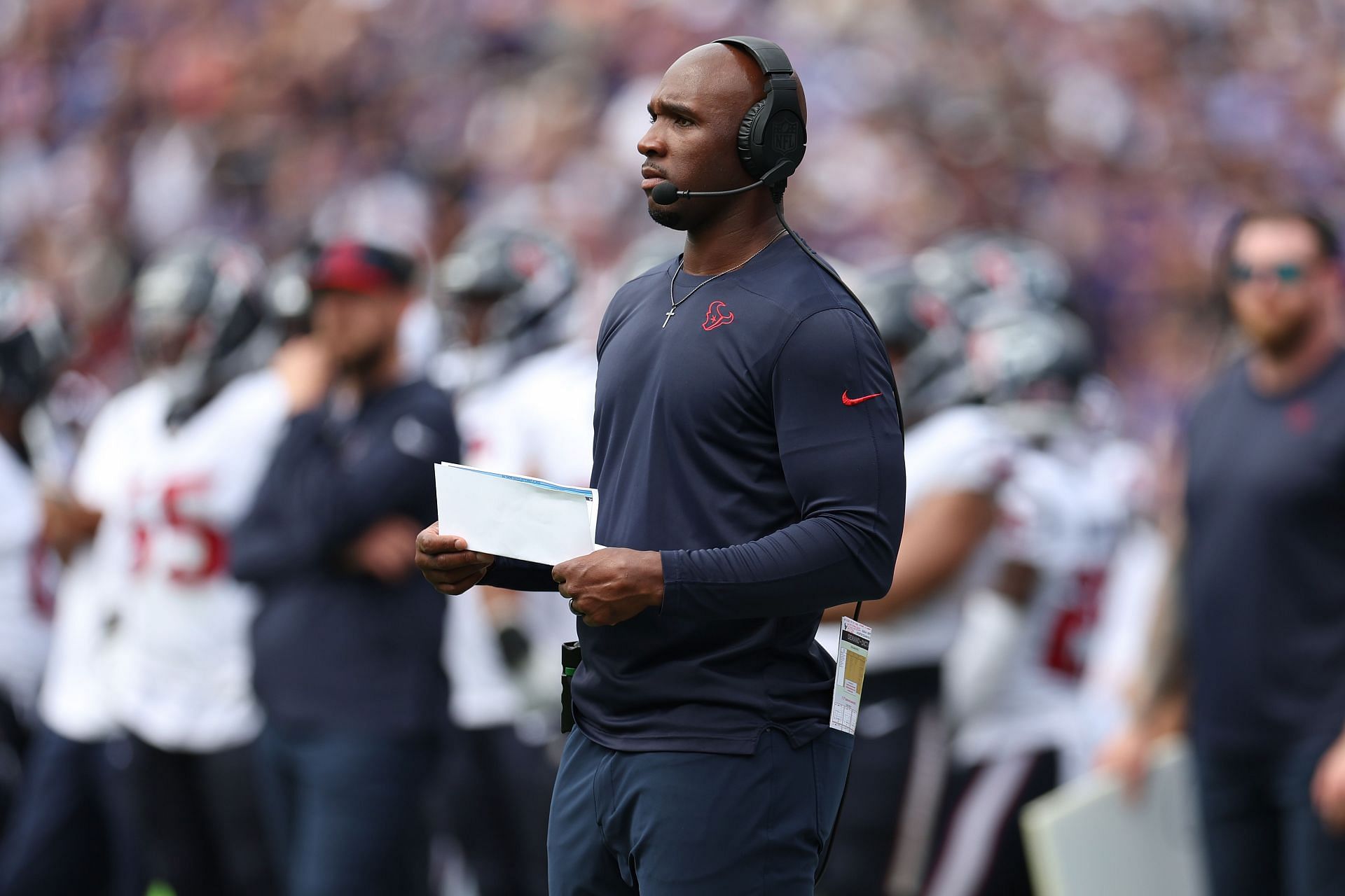 Demeco Ryans at Houston Texans v Baltimore Ravens