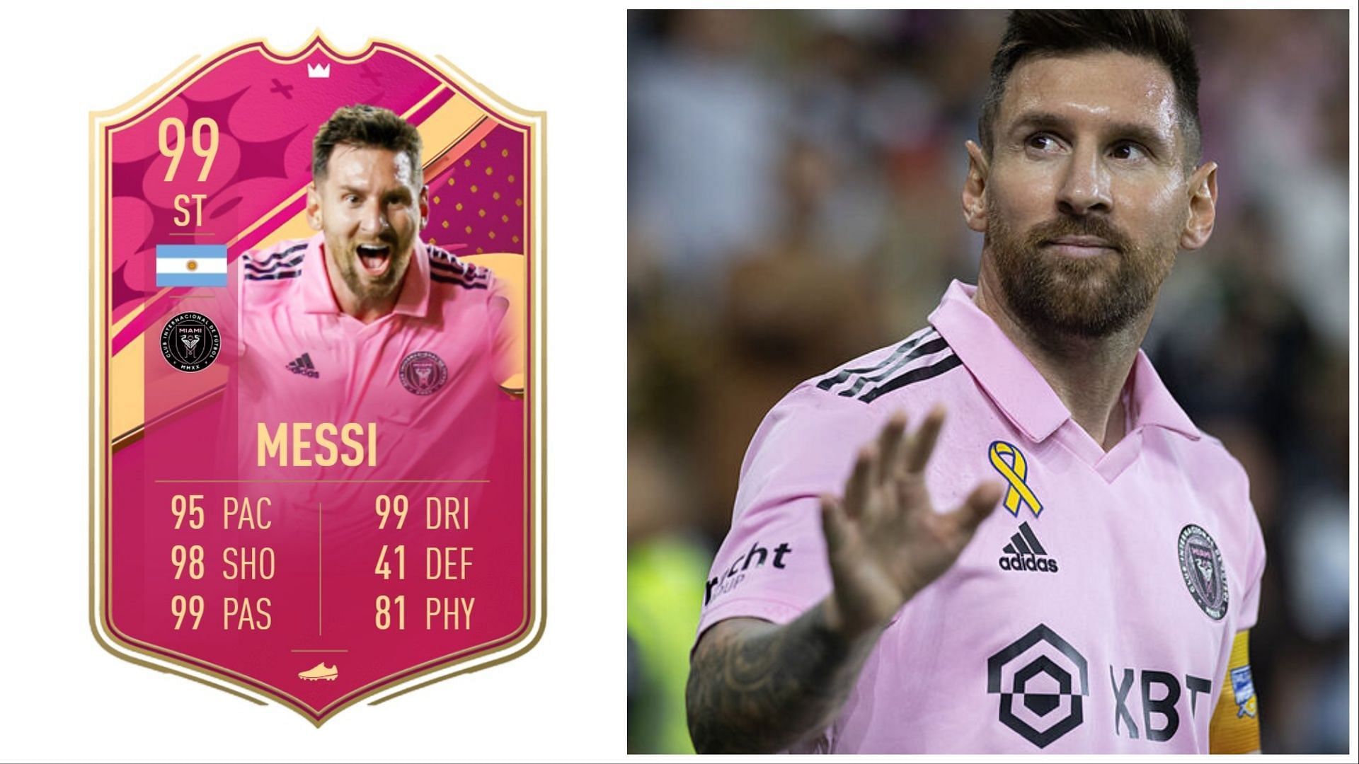 FUTTIES Messi SBC is now live (Images via EA Sports and Getty)