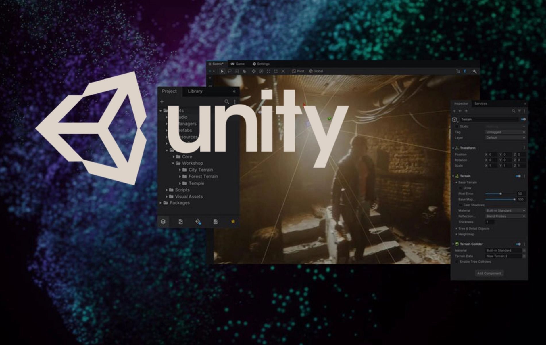 Official promotional artwork for the Unity game engine