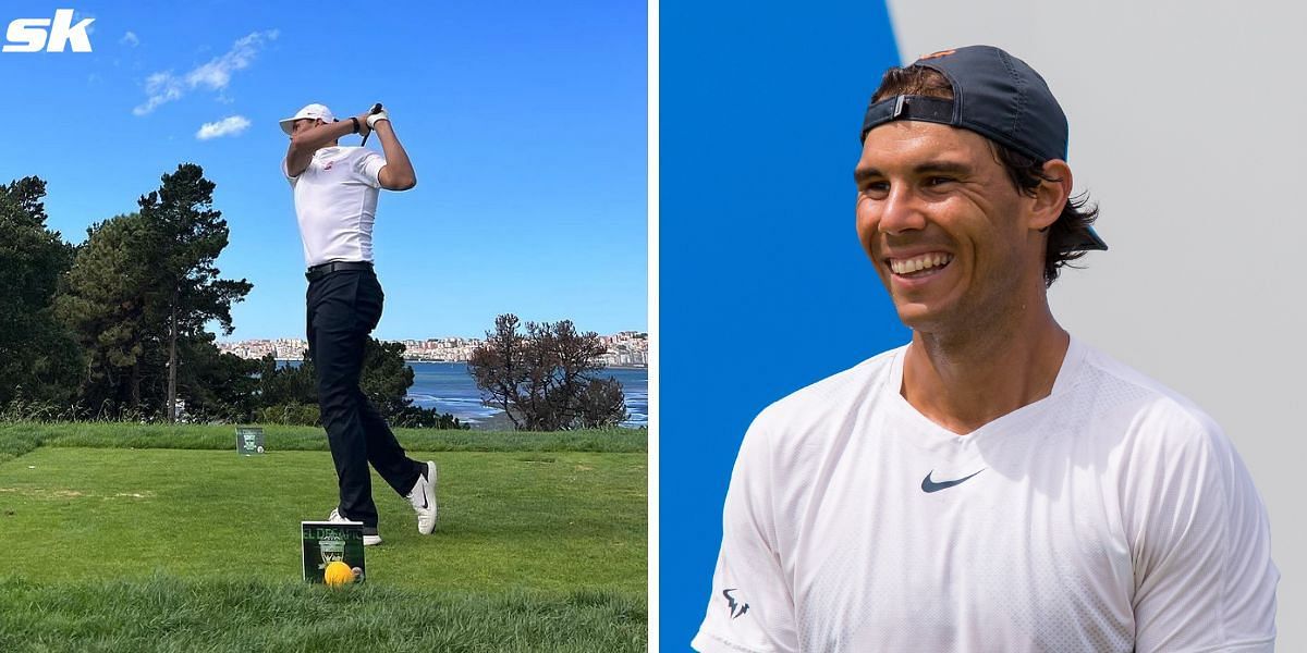 Rafael Nadal recently took to the golf course at a local tournament at the Balearic Islands