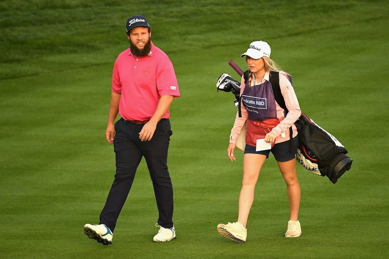 Andrew Johnston with his wife (Image via Getty)